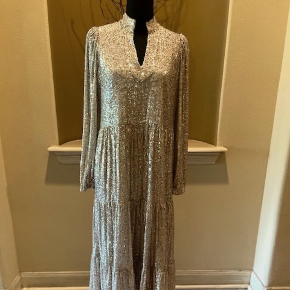 STS Sail to Sable Sequined Midi Dress NWT